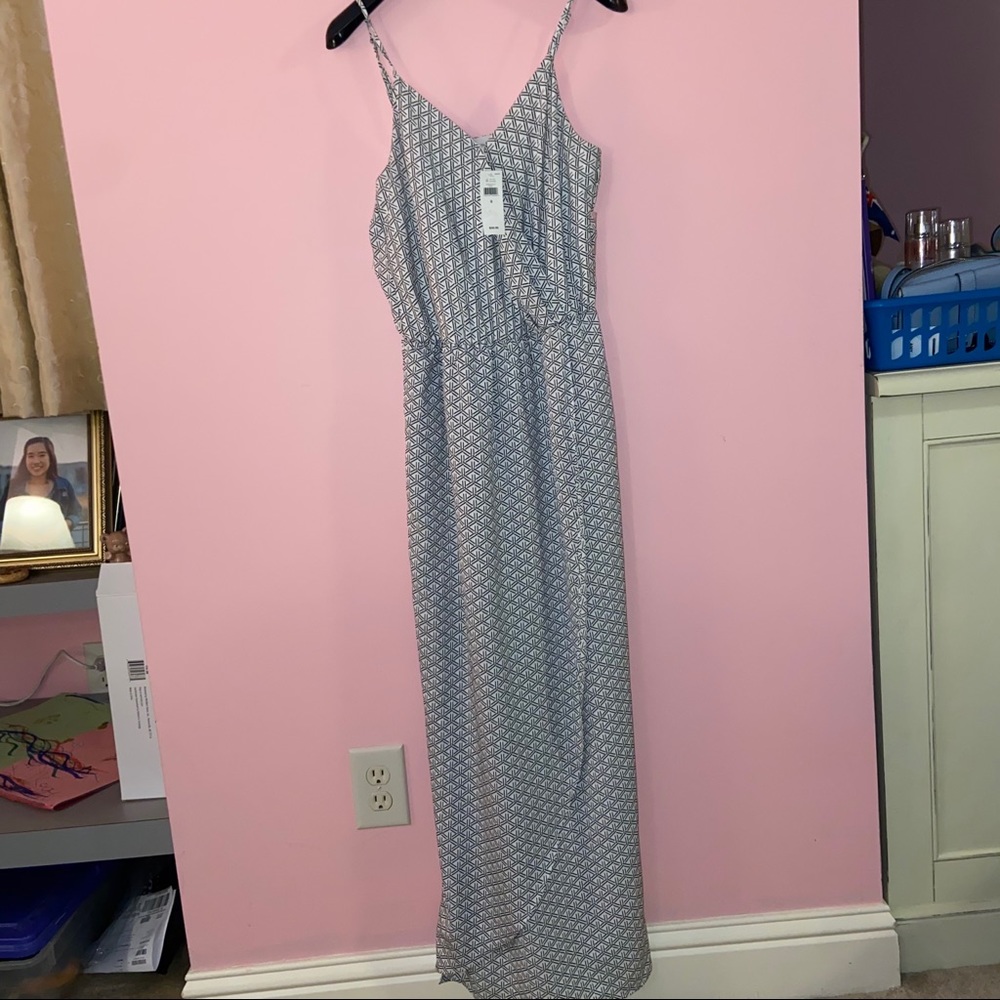 Chevron zig zag print maxi dress